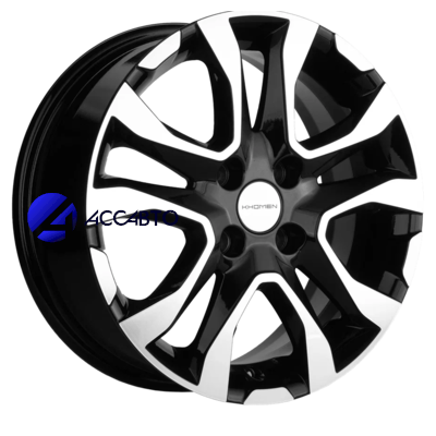 Легковой диск Khomen Wheels 6x15/4x100 ET50 D60,1 KHW1503 (Vesta) Black-FP в Челябинске